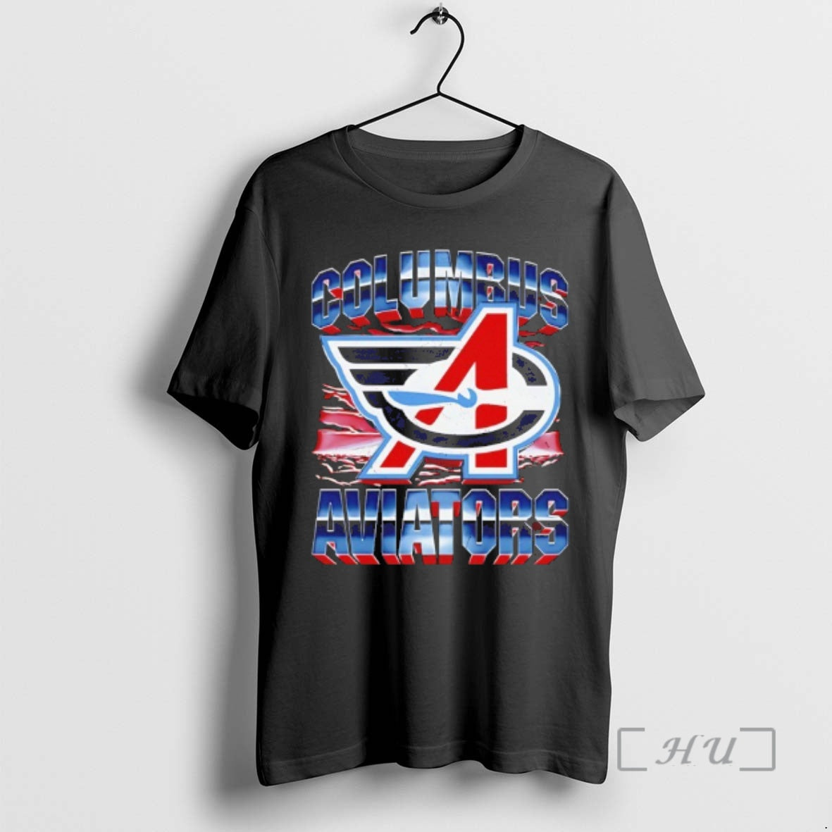 Officials Columbus Aviators Logo Graphic Vintage
