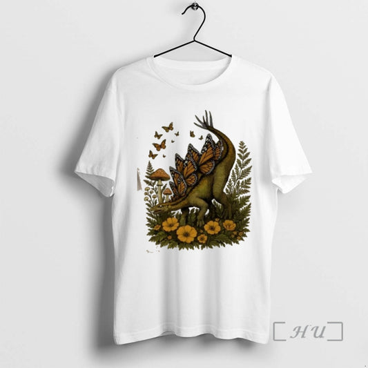 Officials Cottage Core Stegosaurus And Butterflies - clothing by TeeHivey.com