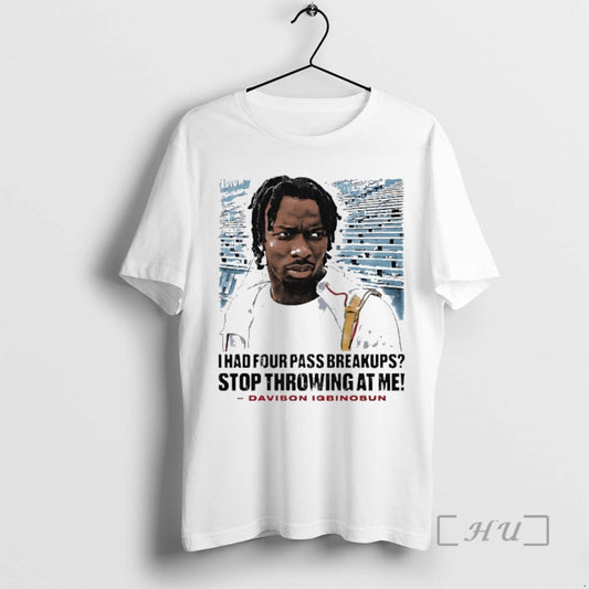 Officials Davison Igbinosun I Gad Four Pass Breakups Stop Throwing At Me Premium T Shirts - clothing by TeeHivey.com