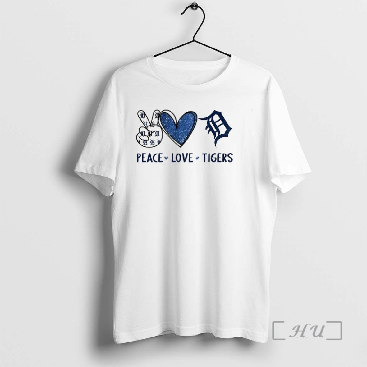 Officials Detroit Tigers Baseball Peace Love Tigers Logo
