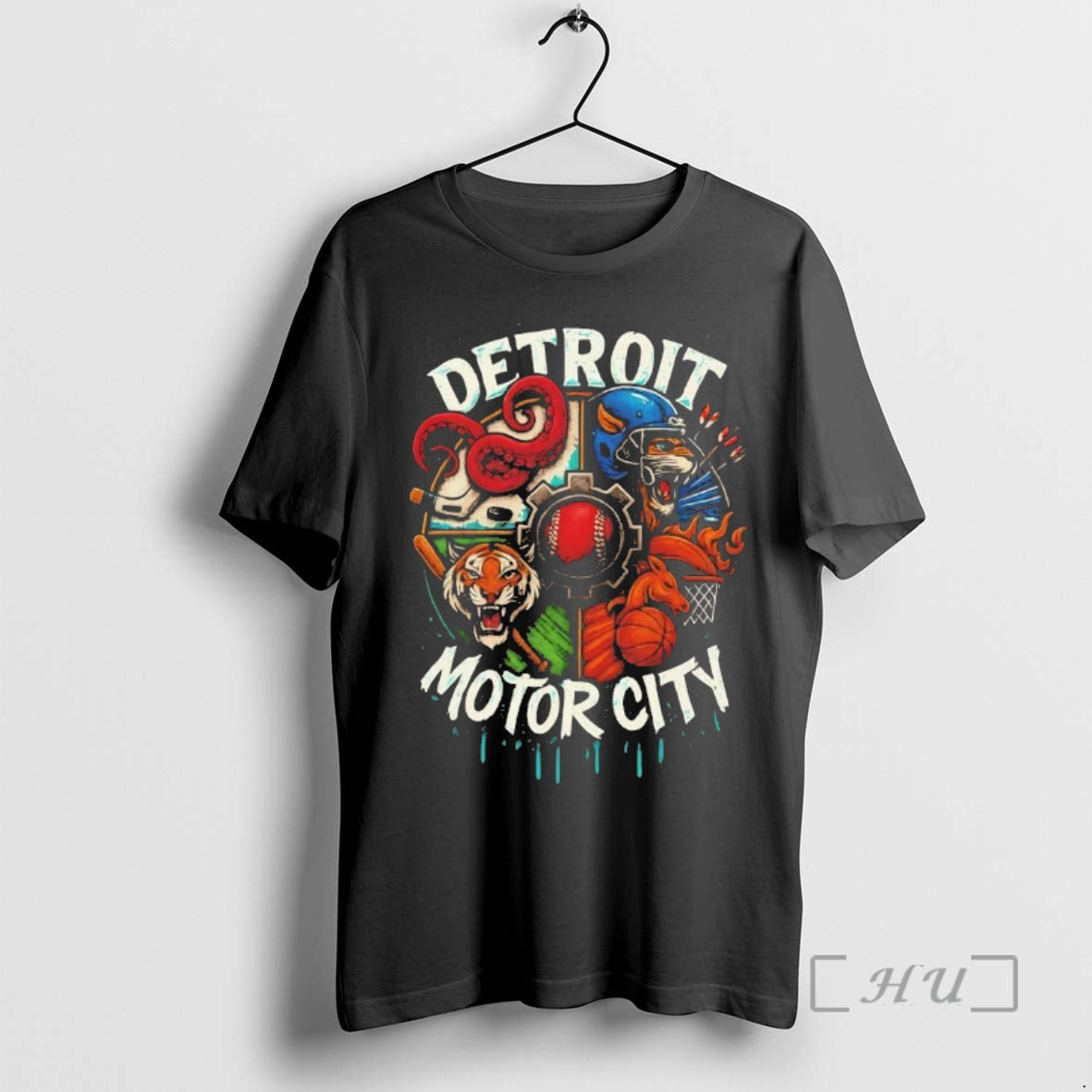Officials Detroit Motor City Sports Teams Tigers Lions Red Wings Pistons Chriast Premium T Shirts - clothing by TeeHivey.com