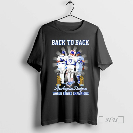 Officials Dodgers Freeman Roberts And Betts Back To Back 24 25 World Series Champions Signatures - clothing by TeeHivey.com