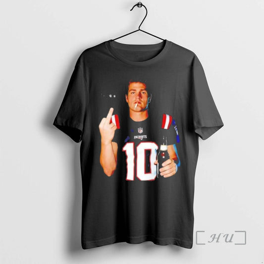 Officials Drake Maye Middle Finger Smoking - clothing by TeeHivey.com