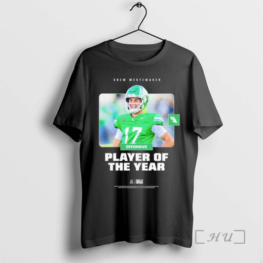 Officials Drew Mestemaker North Texas Mean Green 2025 Player Of The Year Premium T Shirts - clothing by TeeHivey.com