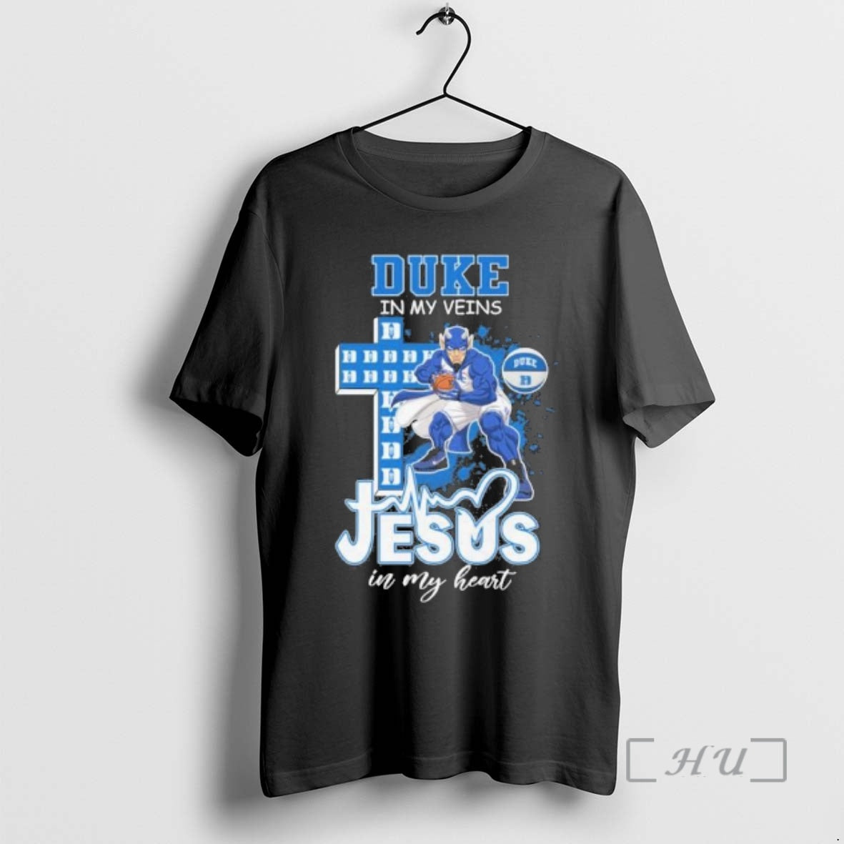 Duke Basketball Mascot In My Veins Jesus In My Heart - clothing by TeeHivey.com