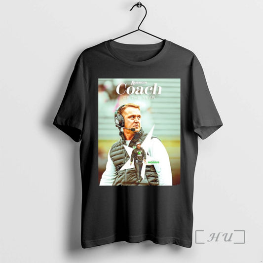 Officials Eric Morris North Texas Mean Green 2025 Coach Of The Year Premium T Shirts - clothing by TeeHivey.com