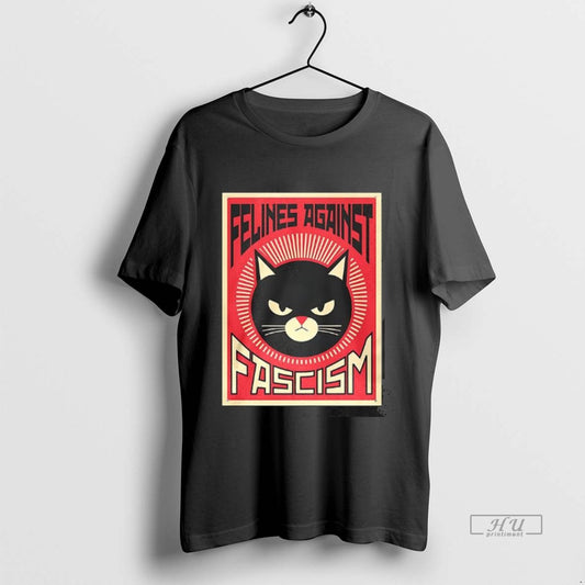 Officials Felines Against Fascism Cat - clothing by TeeHivey.com
