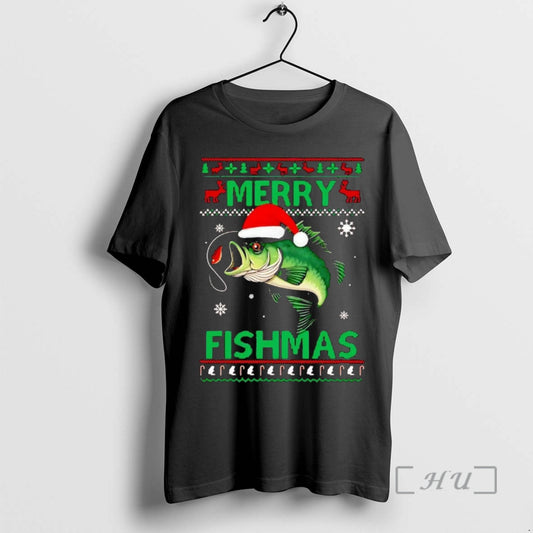 Officials Fishing Merry Fishmas Ugly Christmas - clothing by TeeHivey.com