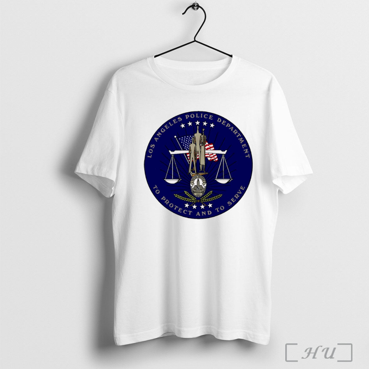 Officials Flag Of The Los Angeles Police Department To Protect And To Serve Logo