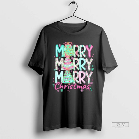 Officials Floral Merry Merry Merry Christmas Holiday Festive - clothing by TeeHivey.com