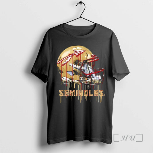 Officials Florida State Seminoles Vive La Fete Dripping Football Helmet - clothing by TeeHivey.com