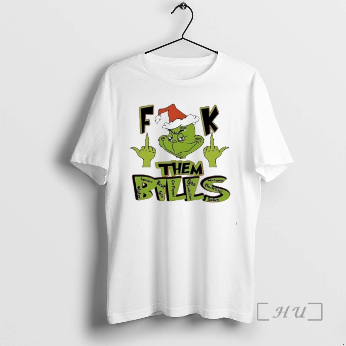 Officials Fuck Them Bills 2025 Grinch Middle Finger - clothing by TeeHivey.com