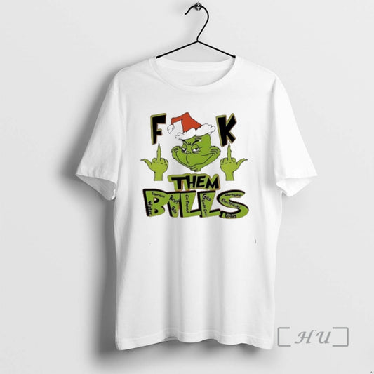 Officials Fuck Them Bills 2025 Grinch Middle Finger - clothing by TeeHivey.com
