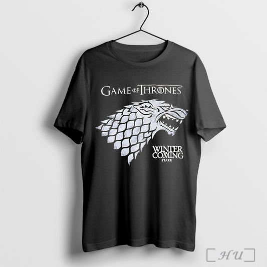 Officials Game Of Thrones Winter Is Coming Stark Wolf Head Logo T Shirt