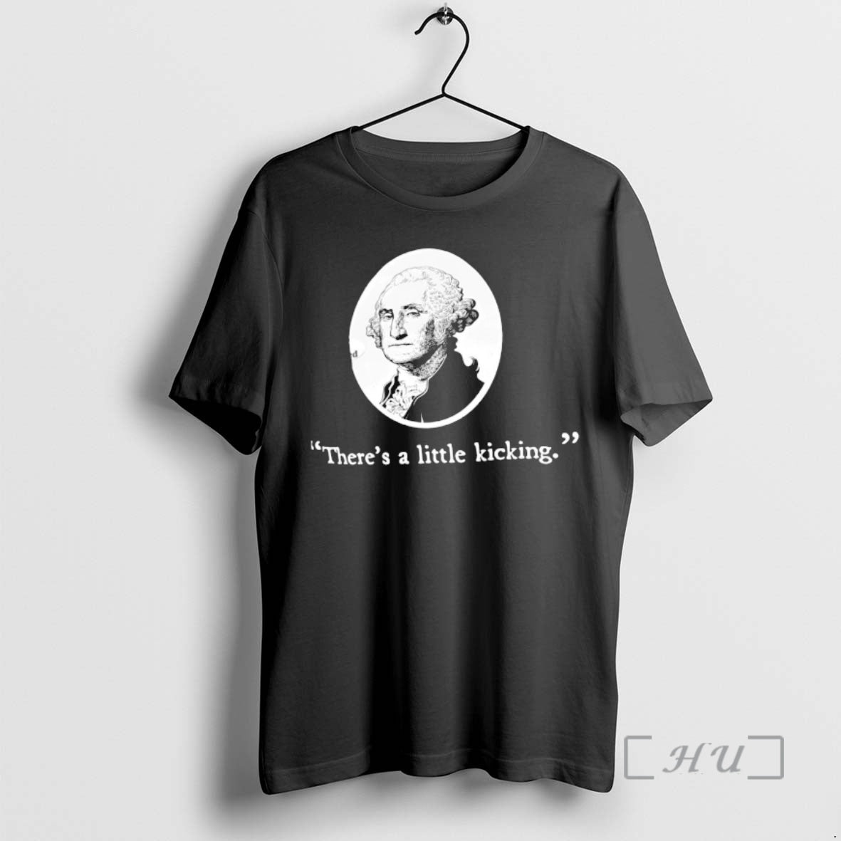 Officials George Washington I Voted American Flag Theres A Little Kicking Vintage Premium T Shirts
