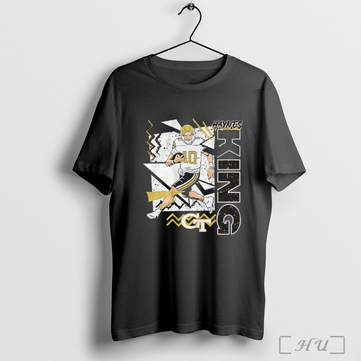 Officials Georgia Tech Yellow Jackets Football Haynes King Number 10 90s Style T Shirt