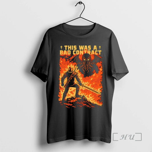 Officials Geralt Of Rivia Vs Cthulhu This Was A Bad Contract Graphic Premium T Shirts