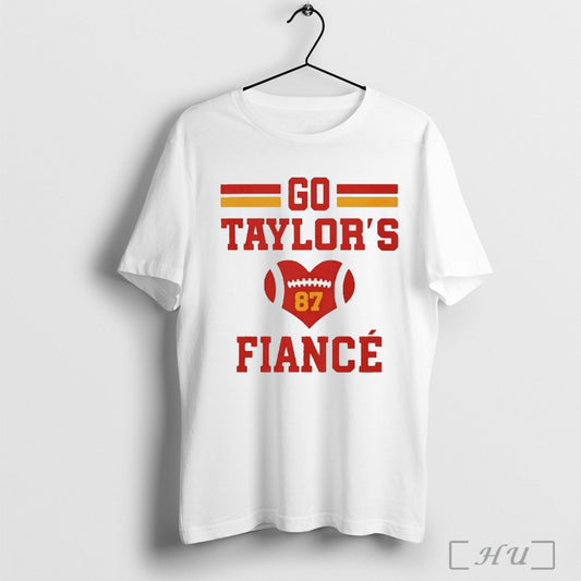 Officials Go Taylors Fiance Kelce Football Heart Number 87 T Shirt