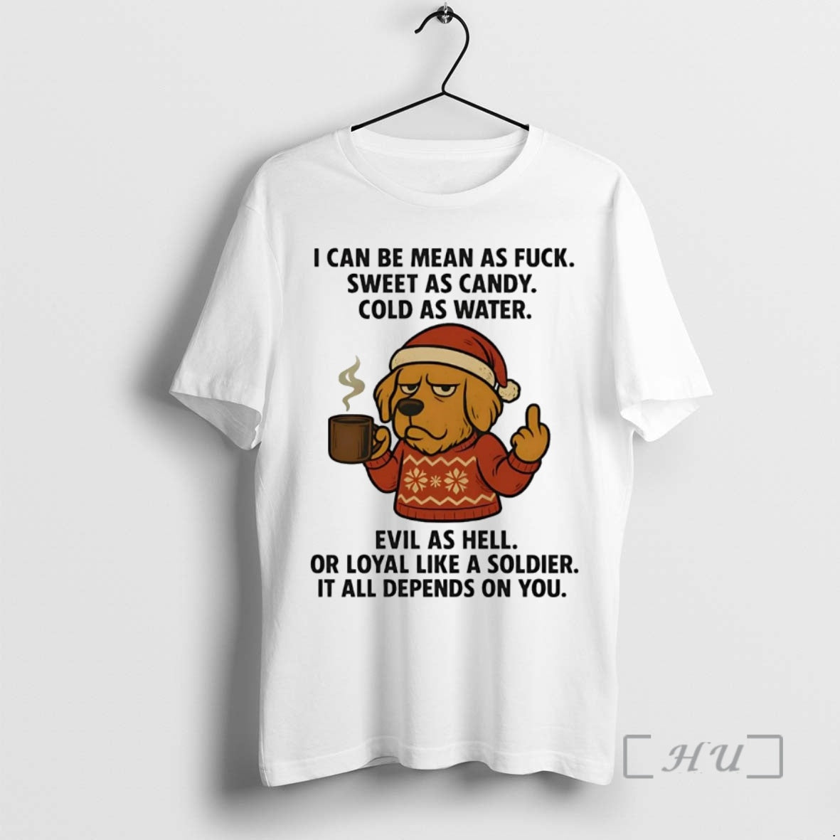 Officials Golden Retriever I Can Be Mean As Fuck It All Depends On You Christmas - clothing by TeeHivey.com