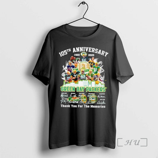 Officials Green Bay Pacers 105th Anniversary Thank You For The Memories Signatures Premium T Shirts