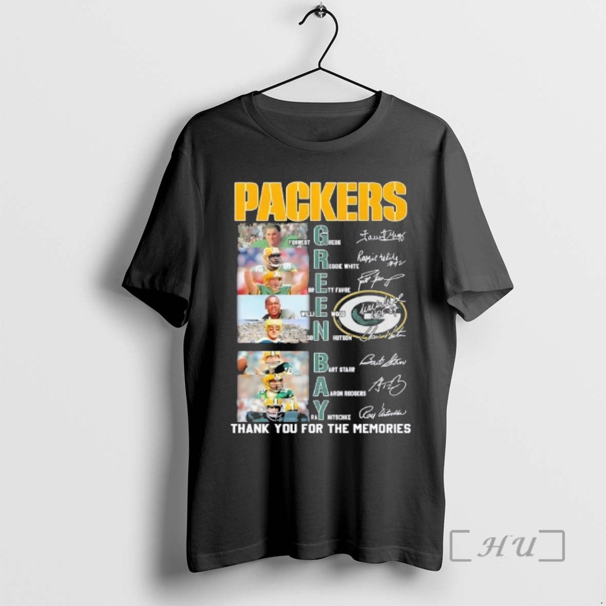 Officials Green Bay Packers Names Players Thank You For The Memories Signatures Premium T Shirts - clothing by TeeHivey.com