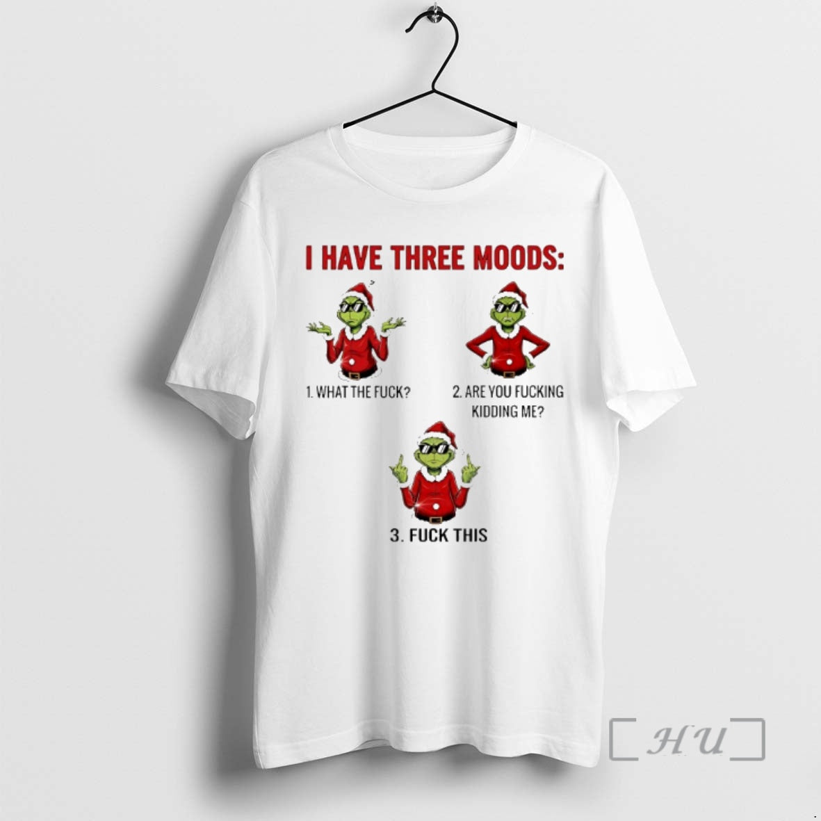 Officials Grinch I Have Three Moods Christmas 2025 - clothing by TeeHivey.com
