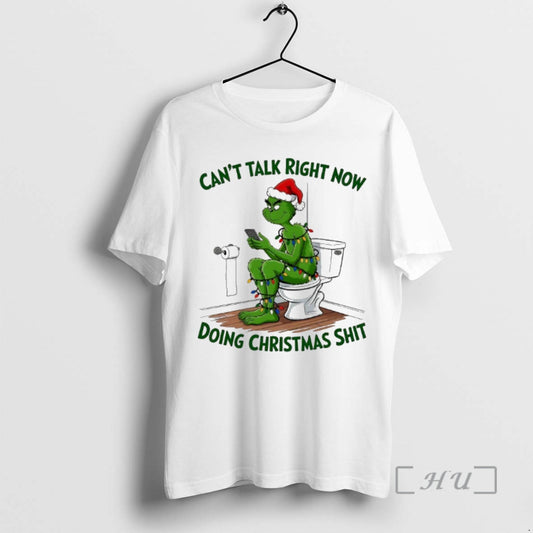 Officials Grinch On Toilet Cant Talk Right Now Doing Christmas Shit Premium T Shirts Sweater - clothing by TeeHivey.com