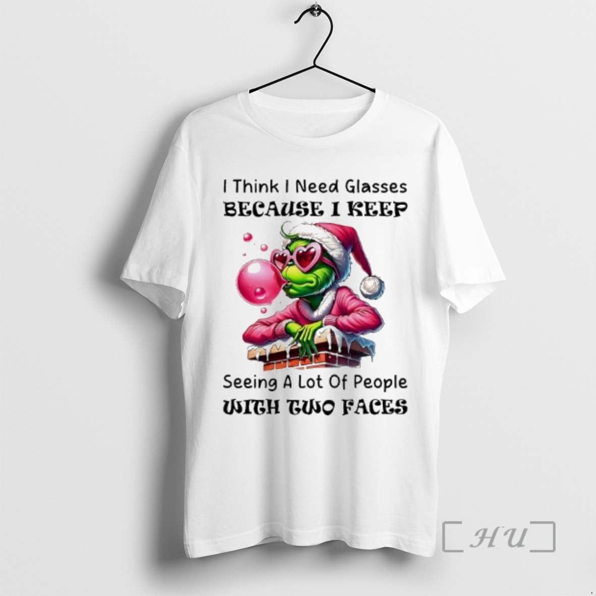 Officials Grinch Pink Santa I Think I Need Glasses Because I Keep Seeing A Lot - clothing by TeeHivey.com
