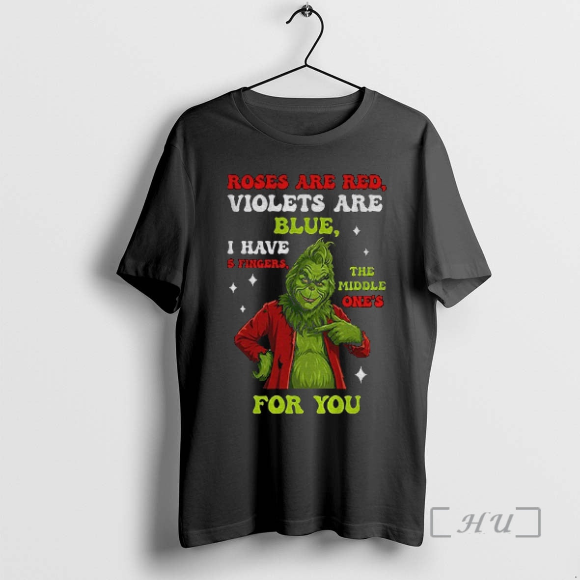 Officials Grinch Santa Roses Are Red Violets Are Blue I Have 5 Fingers The Middle - clothing by TeeHivey.com