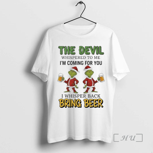 Officials Grinch Santa Suit The Devil Whispered To Me Im Coming For You I Whisper - clothing by TeeHivey.com