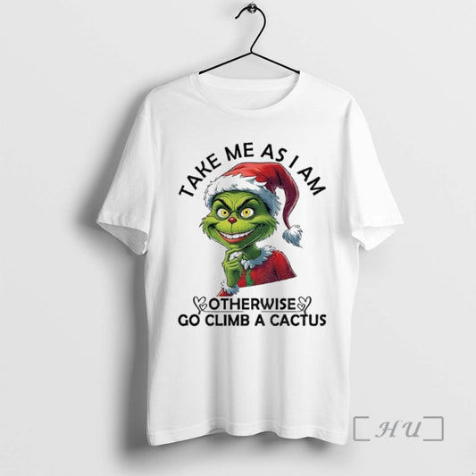 Officials Grinch Santa Take Me As I Am Otherwise Go Climb A Cactus Christmas Premium - clothing by TeeHivey.com
