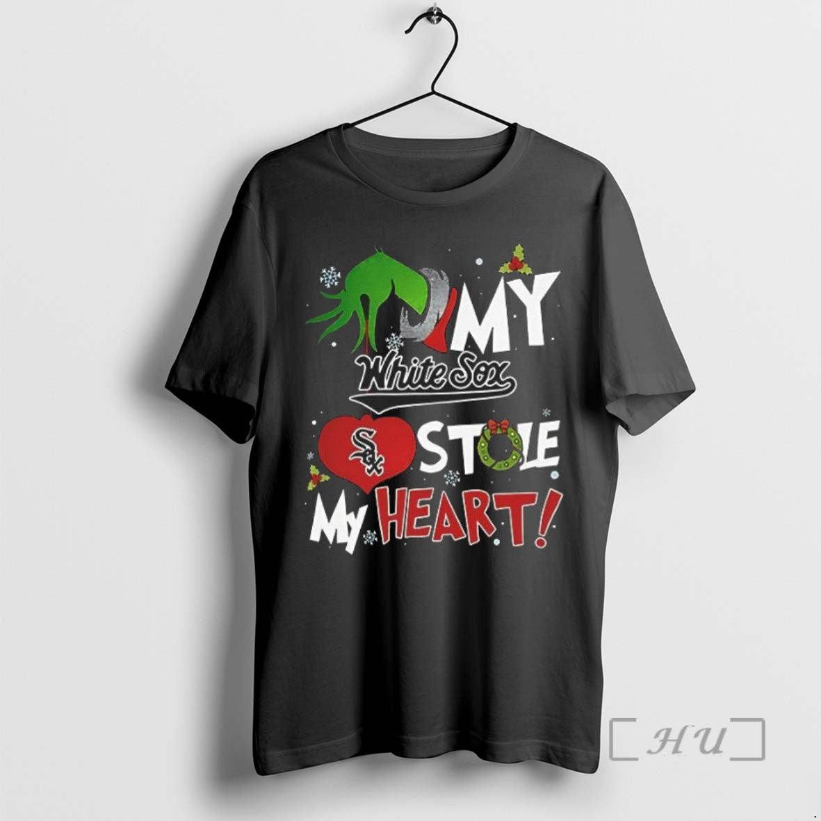 Officials Grinch Hand My Chicago White Sox Stole My Heart Christmas - clothing by TeeHivey.com
