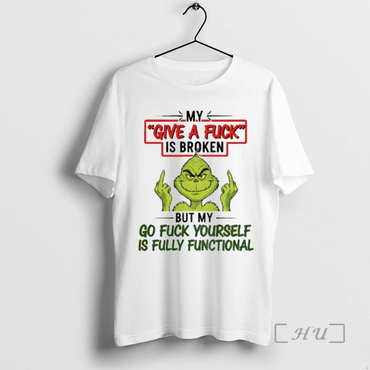 Officials Grinch Middle Finger My Give A Fuck S Broken But My Go Fuck Yourself - clothing by TeeHivey.com