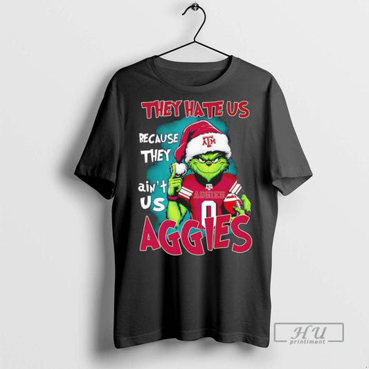 Officials Grinch They Hate Us Because They Aint Us Texas Am Aggies Christmas T Shirts - clothing by TeeHivey.com