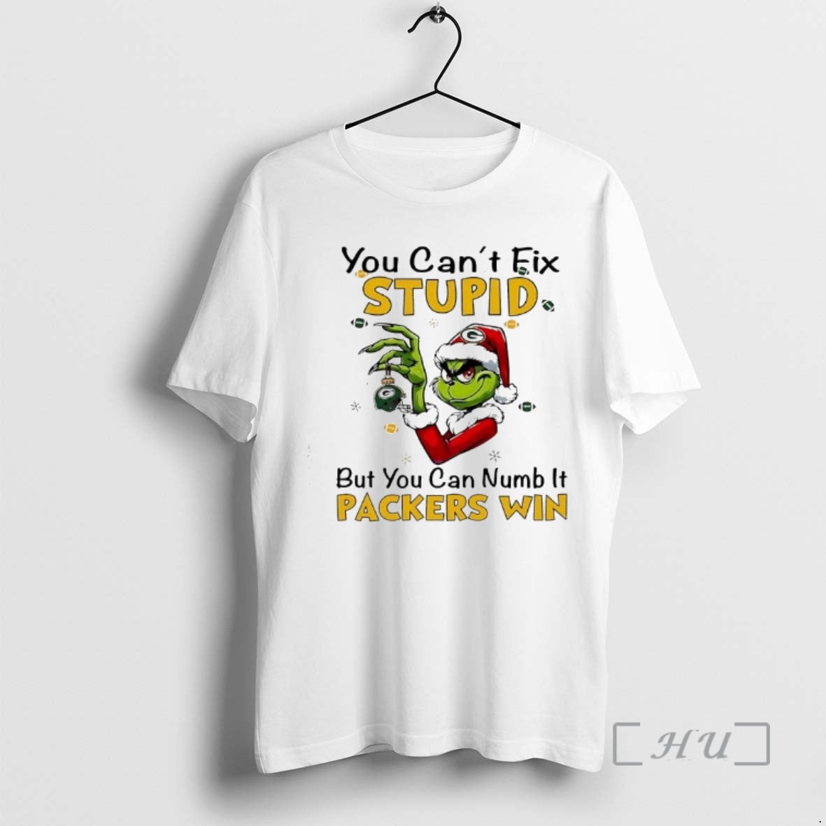 Officials Grinch You Cant Fix Stupid But You Can Numb It Green Bay Packers Win - clothing by TeeHivey.com