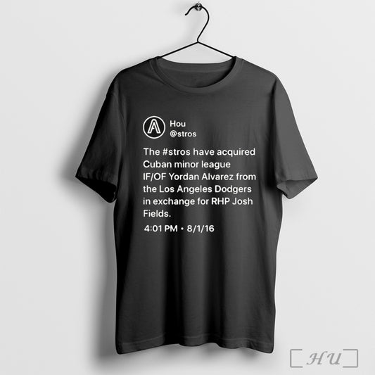 Officials Houston Astros Yordan Alvarez Trade Announcement T Shirt