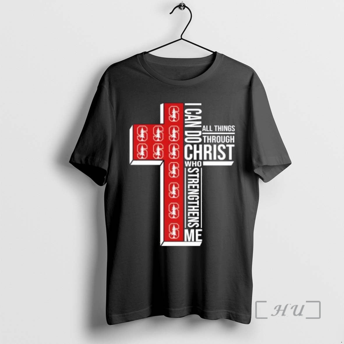 Officials I Can Do All Things Through Christ Who Strengthens Me Stanford Cardinal Basketball Cross - clothing by TeeHivey.com