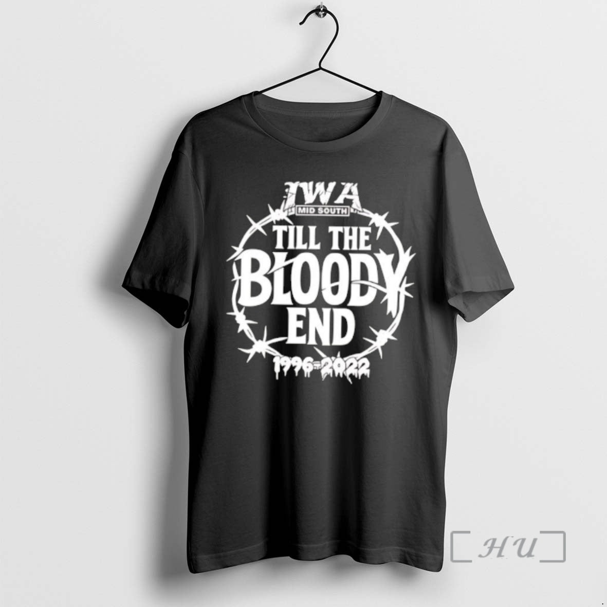Officials Iwa Mid South Till The Bloody End Logo - clothing by TeeHivey.com
