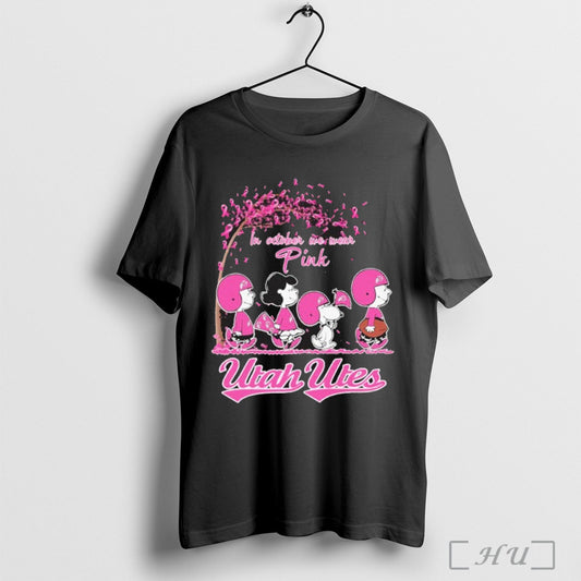 Officials In October We Wear Pink Peanuts Utah Utes T Shirt