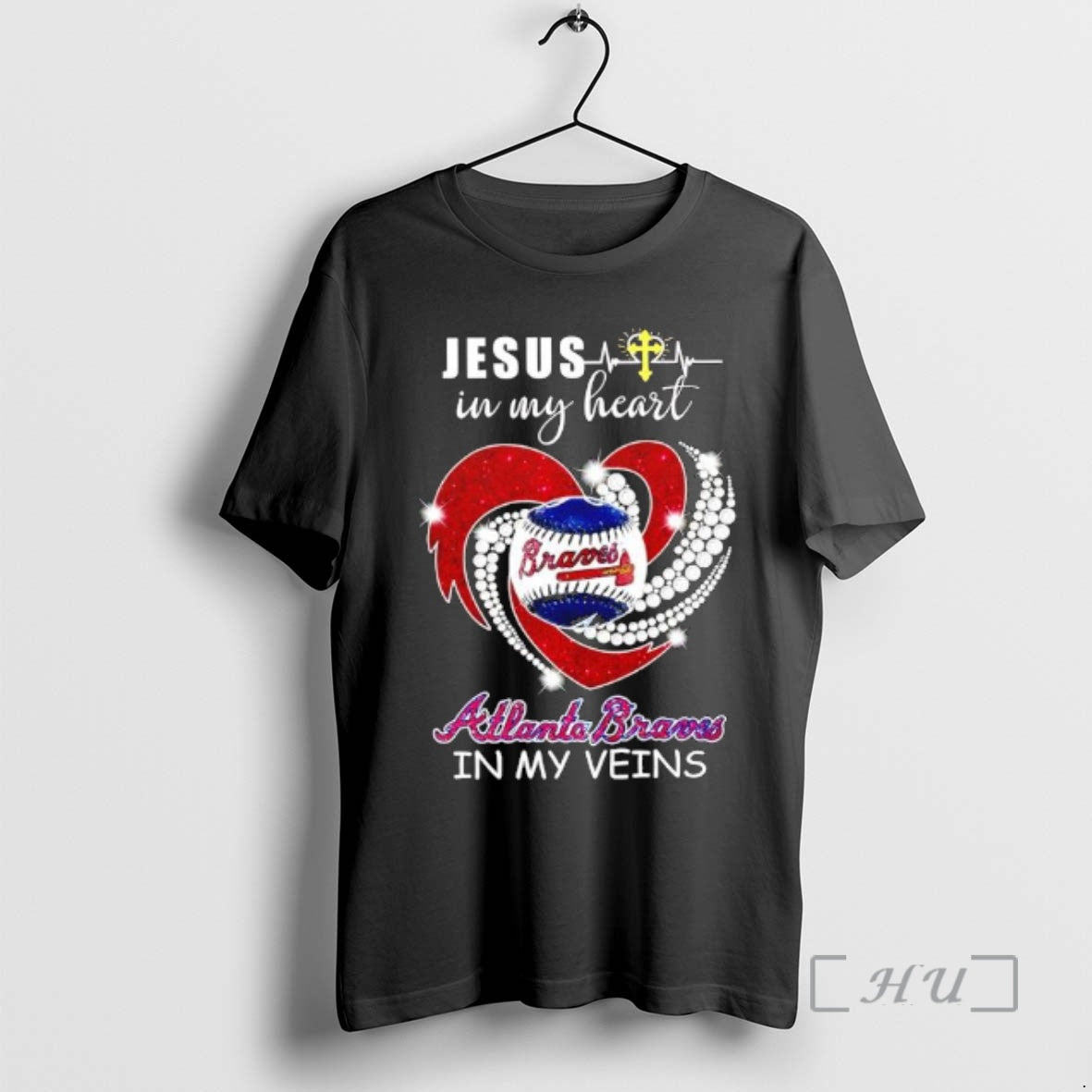Jesus In My Heart Atlanta Braves In My Veins - clothing by TeeHivey.com