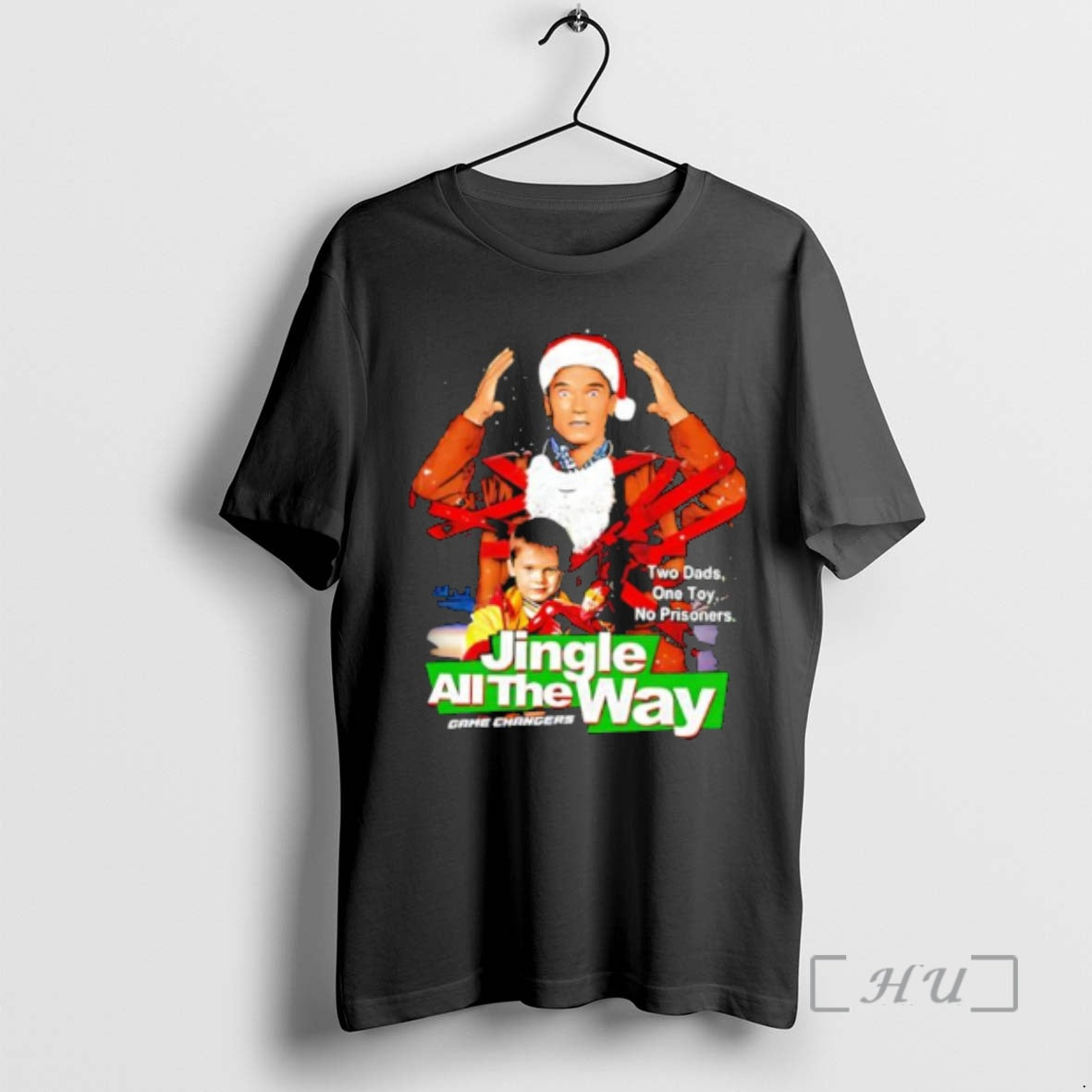 Officials Jingle All The Way Two Dads One Toy No Prisoners Graphic Premium T Shirts - clothing by TeeHivey.com