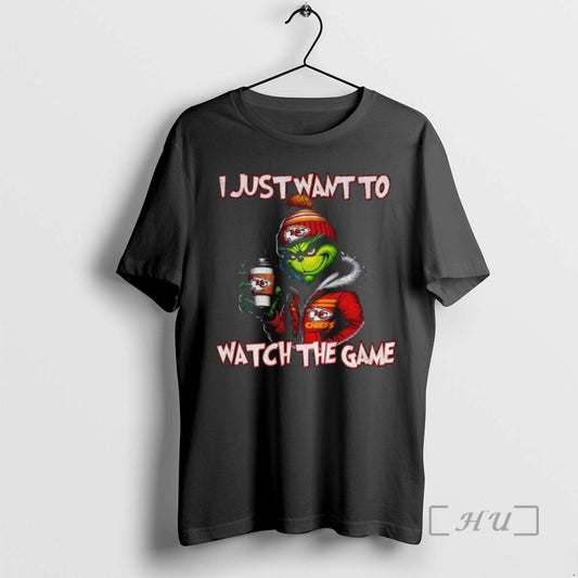 Officials Kansas City Chiefs Grinch I Just Want To Watch The Game Christmas Premium - clothing by TeeHivey.com