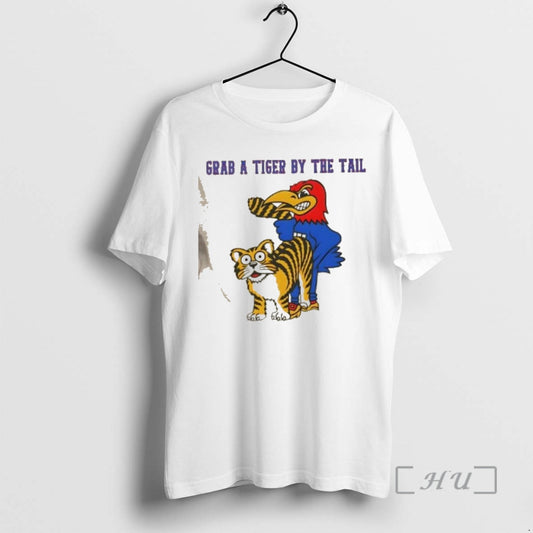 Officials Kansas Jayhawks Grab A Tiger By The Tail - clothing by TeeHivey.com