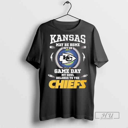 Officials Kansas May Be Home But On Gameday My Soul Belong To The Chiefs - clothing by TeeHivey.com