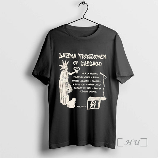 Officials Latina Frontwomen Of Chicago Mila La Morena Musical Showcase Event Premium T Shirts Sweater
