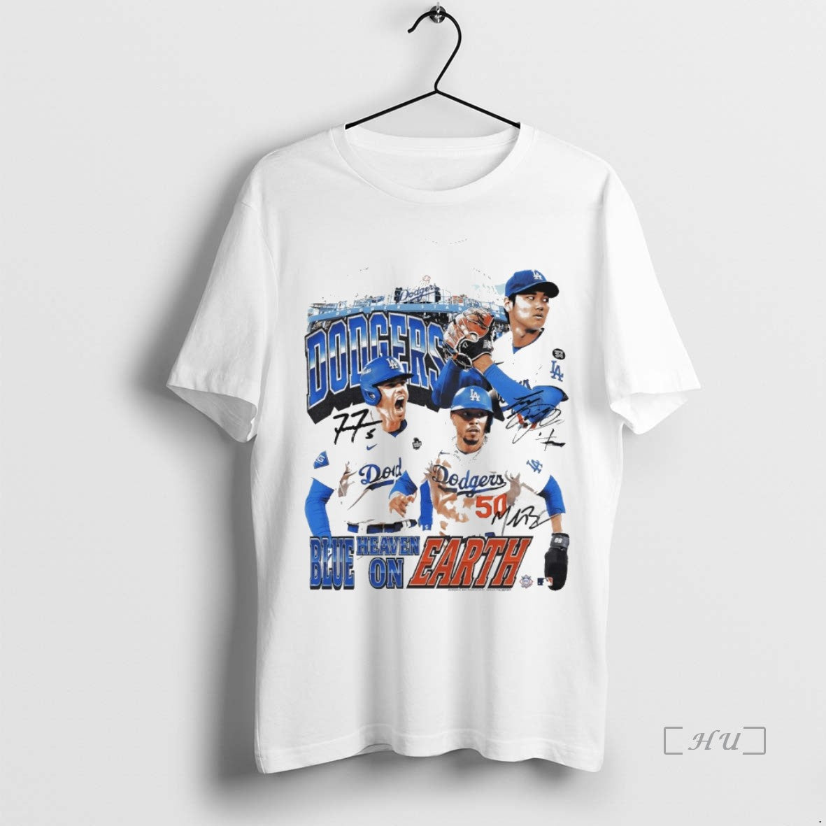 Officials Los Angeles Dodgers Mlb Blue Heaven On Earth Shohei Ohtani Max Muncy And Mookie - clothing by TeeHivey.com