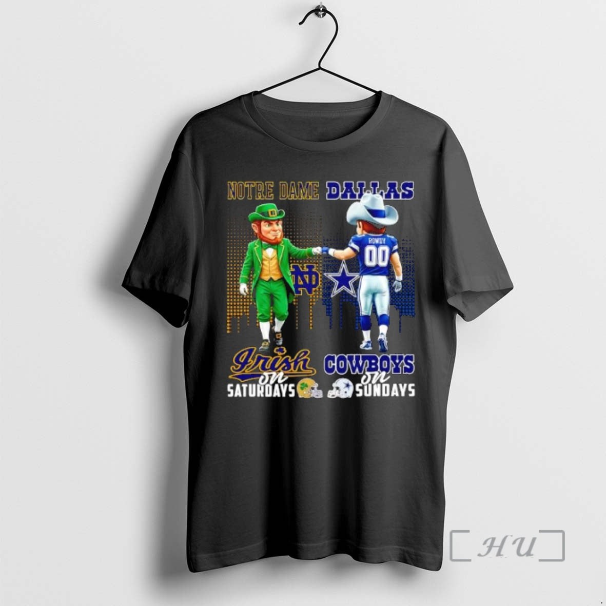 Officials Mascot Of Notre Dame Irish On Saturdays And Dallas Cowboys On Sundays Premium - clothing by TeeHivey.com