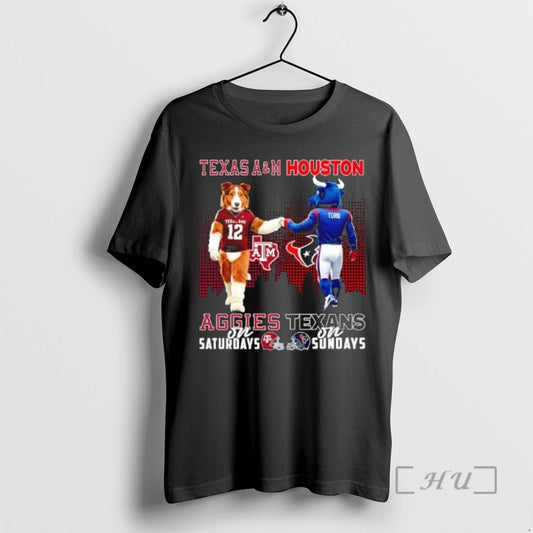 Officials Mascot Of Texas Am Aggies On Saturdays And Houston Texans On Sundays Premium - clothing by TeeHivey.com