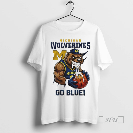 Officials Michigan Wolverines Basketball Go Blue Mascot Circle - clothing by TeeHivey.com