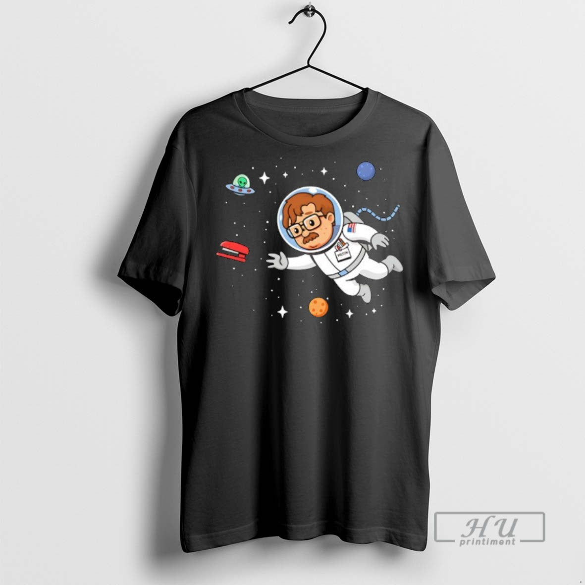 Officials Milton Waddams From Office Space As An Astronaut Chasing His Red Stapler In Space - clothing by TeeHivey.com